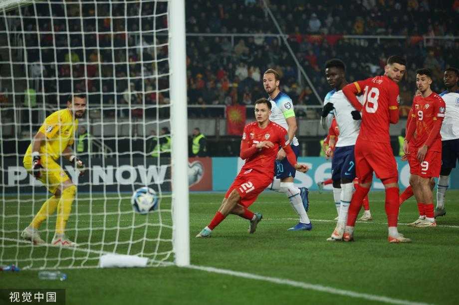 欧预赛-凯恩造乌龙巴尔迪破门 英格兰1-1北马其顿